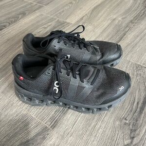 On Cloud Running Shoes Black Athletic Shoes